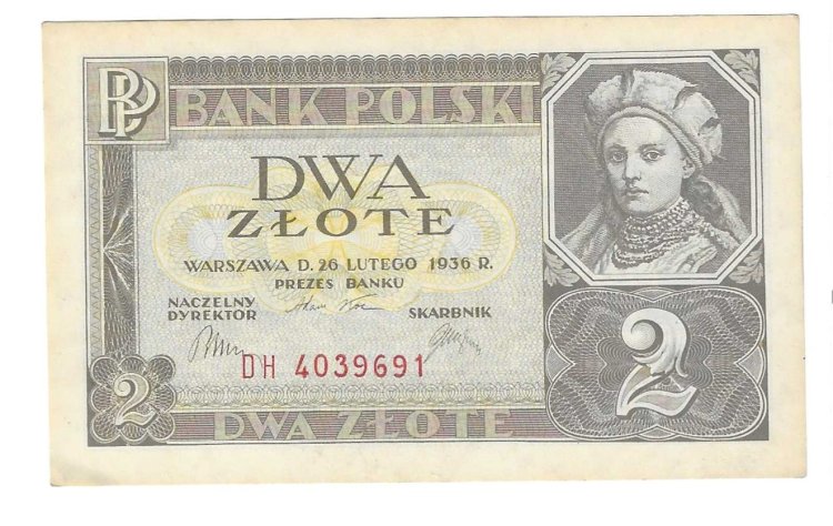 Billetes - Europa - Polonia - 76 - EBC+ - 1936 - 2 zloty - Num.ref: DH4039691 - Click en la imagen para cerrar