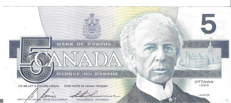 Billetes - America - Canada - 95 - MBC - 1996 - 5 dolares - Num.ref: GPK2300156 - Click en la imagen para cerrar