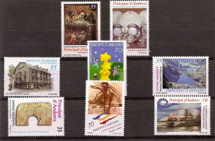 Andorra - Correo Español - Años completos - 2000 - ** - Click en la imagen para cerrar