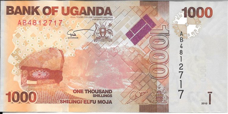 Billetes - Africa - Uganda - 49a - sc - 2010 - 1000 shillings - Num.ref: AB4812717 - Click en la imagen para cerrar