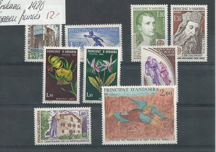 Andorra - Correo Francés - Años completos - Año 1980 - Click en la imagen para cerrar