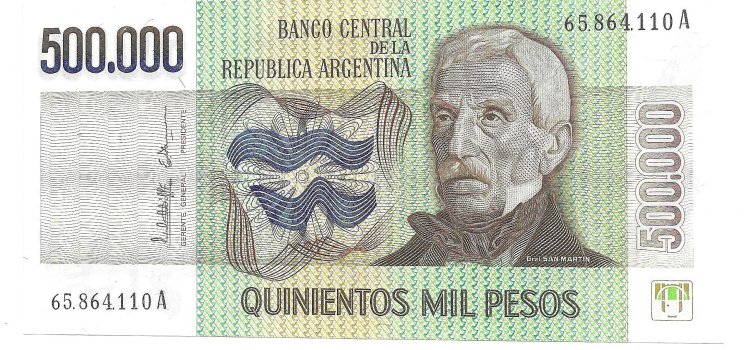 Billetes - America - Argentina - 309 - SC - 1980 - 500000 pesos - Num.ref: 65864110A - Click en la imagen para cerrar