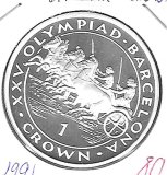 Monedas - Europa - Gibraltar - 67a - 1991 - crown - plata