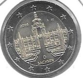 Monedas - Euros - 2&euro; - Alemania - SC - A&ntilde;o 2016 - Sachsen - Conjunto 5 monedas