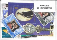 Paises - Oceania - Pitcairn - 25 sellos diferentes