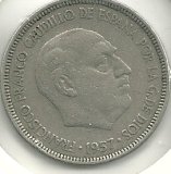 Monedas - España - Estado Español (18-VII-1936 / 20 - 005 pesetas - 315 - Año 1957*66