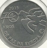 Monedas - Euros - 2,5&euro; - Portugal - A&ntilde;o 2015 - 70 a&ntilde;os de paz