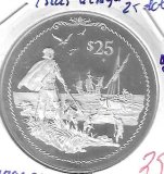 Monedas - America - Islas Virgenes - 117 - 1992 - 25 dolares - plata - PROOF