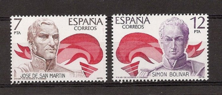 Sellos - Países - España - 2º Cent. (Series Completas) - Juan Carlos I - 1978 - 2489/90 - ** - Click en la imagen para cerrar