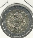 2€ - Holanda - Año 2012 - Décimo Aniversario circulación Euro