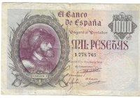 Billetes - EspaÃ±a - Estado EspaÃ±ol (1936 - 1975) - 1000 ptas - 512 - MBC - 1940 - Num.ref: 1778765