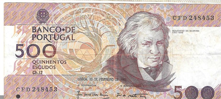 Billetes - Europa - Portugal - 180D - MBC- - 1992 - 500 escudos - Num.ref: CFD248453 - Click en la imagen para cerrar