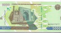 Billetes - Asia - Uzbekistan - 88 - SC - 2021 - 5000 som - Num.ref: DC0317377