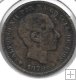 Monedas - España - Alfonso XII (29-XII-1874/28-XI) - 19 - Año 1879 - 5 Ctm - Barcelona