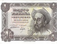 Billetes - EspaÃ±a - Estado EspaÃ±ol (1936 - 1975) - 1 ptas - 444 - SC - 1951 - Num.ref: 9367952 sin serie