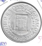 Monedas - America - Rep.Dominicana - 34 - 1972 - peso - plata