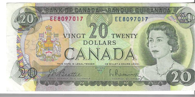 Billetes - America - Canada - 89a - MBC+ - 1969 - 20 dolares - Num.ref: EE8097017 - Click en la imagen para cerrar