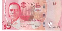 Billetes - America - Belize - 74 - SC - 2025 - 5 dolares - Num.ref: FA302419