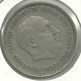 Monedas - España - Estado Español (18-VII-1936 / 20 - 005 pesetas - 310 - Año 1957*61
