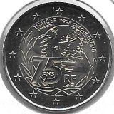 Monedas - Euros - 2€ - Francia - SC - Año 2021 - Unicef