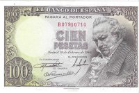 Billetes - EspaÃ±a - Estado EspaÃ±ol (1936 - 1975) - 100 ptas - 490 - SC- - 1946 - Num.ref: B07910714