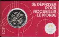 Monedas - Euros - 2€ - Francia - SC - 2021 - JJOO Parí­s 2024 - Rojo