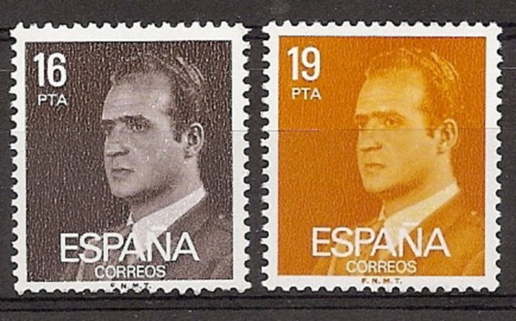 Sellos - Países - España - 2º Cent. (Series Completas) - Juan Carlos I - 1980 - 2558/59 - ** - Click en la imagen para cerrar