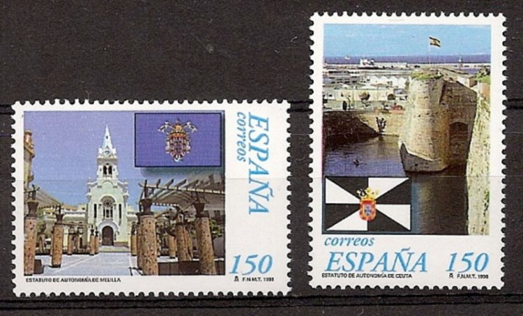 Sellos - Países - España - 2º Cent. (Series Completas) - Juan Carlos I - 1998 - 3534/35 - ** - Click en la imagen para cerrar
