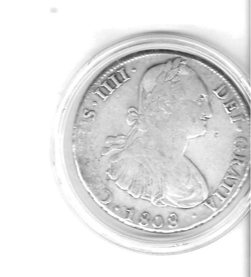 Monedas - EspaÃ±a - Carlos IV (1788 - 1808) - 1014 - 1808 - 8 reales - Potosi - PJ - plata - Click en la imagen para cerrar