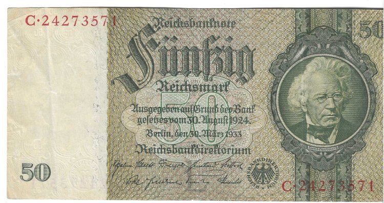 Billetes - Europa - Alemania - 182 - MBC - 1933 - 50 marcos - Num.ref: C24273571 - Click en la imagen para cerrar