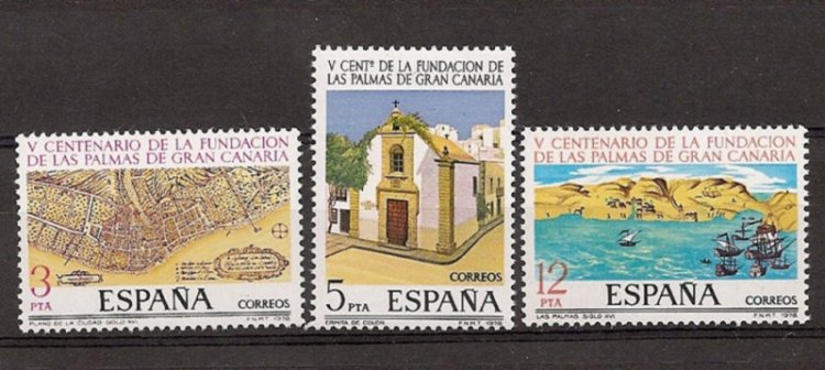 Sellos - Países - España - 2º Cent. (Series Completas) - Juan Carlos I - 1978 - 2477/79 - ** - Click en la imagen para cerrar