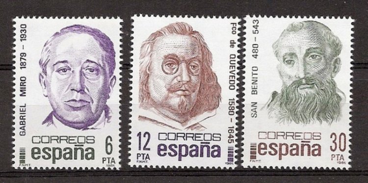 Sellos - Países - España - 2º Cent. (Series Completas) - Juan Carlos I - 1981 - 2618/20 - ** - Click en la imagen para cerrar