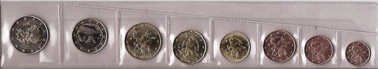 Colección en tiras - Finlandia - sc - Año 2011 - 8 monedas - Click en la imagen para cerrar