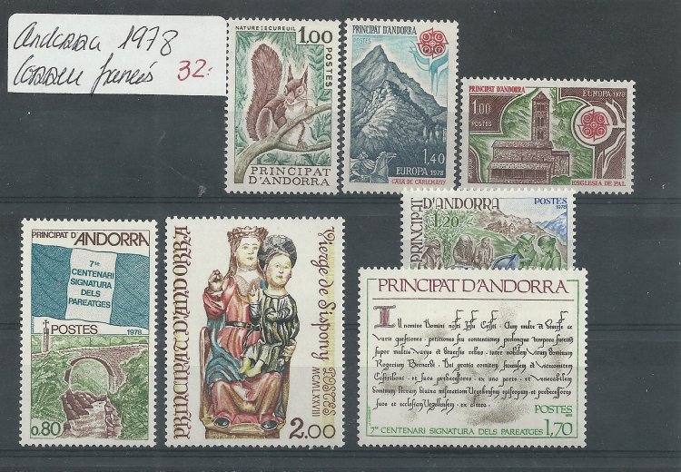 Andorra - Correo Francés - Años completos - Año 1978 - Click en la imagen para cerrar