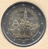 Monedas - Euros - 2€ - Vaticano - 2017 - Centenario de la aparición de Fátima