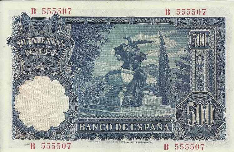 Billetes - España - Estado Español (1936 - 1975) - 500 ptas - 504 - ebc+ - 15/11/1951 - ref.555507 - Click en la imagen para cerrar