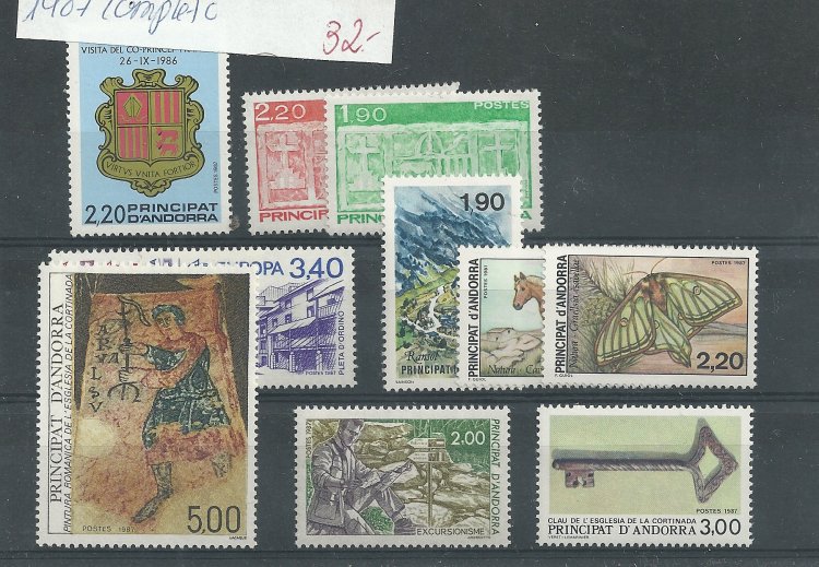 Andorra - Correo Francés - Años completos - Año 1987 - Click en la imagen para cerrar