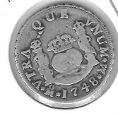 Monedas - EspaÃ±a - Fernando VI (1746 - 1759) - 287 - 1748 - 2 real - Mexico - plata