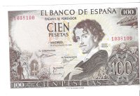 Billetes - EspaÃ±a - Estado EspaÃ±ol (1936 - 1975) - 100 ptas - 493 - SC - 1965 - Num.ref: 038100 sin serie