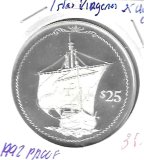 Monedas - America - Islas Virgenes - 109 - 1992 - 25 dolares - plata - PROOF