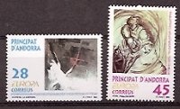 Sellos - Países - Andorra - Correo Español - Series completas - 1993 - 236/37 - **