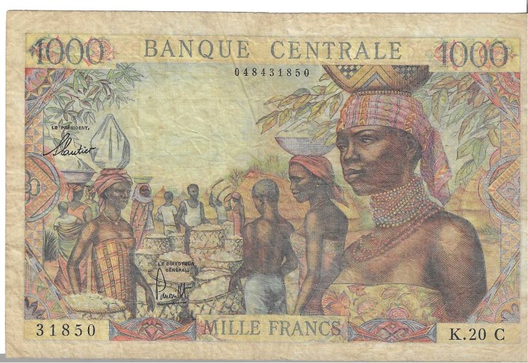 Billetes - Africa - Africa Ecuatorial Francesa - 5 - MBC- - 1963 - 1000 francos - Congo - Num.ref: 31850 - Click en la imagen para cerrar