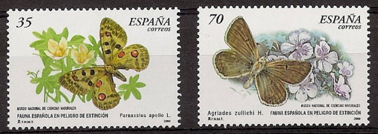 Sellos - Países - España - 2º Cent. (Series Completas) - Juan Carlos I - 2000 - 3694/95 - ** - Click en la imagen para cerrar