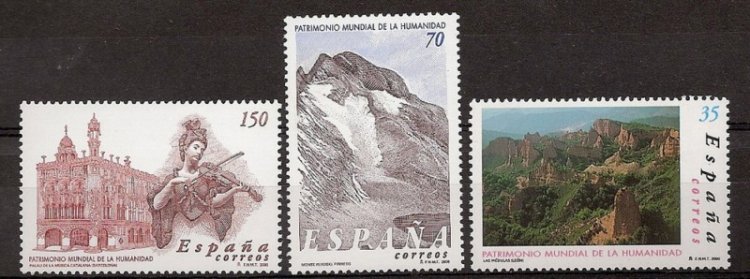 Sellos - Países - España - 2º Cent. (Series Completas) - Juan Carlos I - 2000 - 3729/31 - ** - Click en la imagen para cerrar