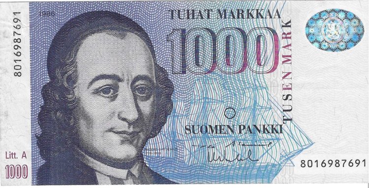 Billetes - Europa - Finlandia - 121 - MBC+ - 1986 - 1000 markkaa - Num.ref: 8016987691 - Click en la imagen para cerrar