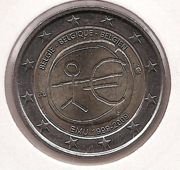 2€ - Bélgica - SC - Año 2009 - Décimo aniversario del euro - Click en la imagen para cerrar