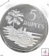 Monedas - Africa - Islas Seychelles - 19a - 1974 - 5 rupias - plata