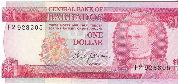 Billetes - America - Barbados - 29 - SC - 1973 - dolar - Num.ref: F2923305 - Click en la imagen para cerrar