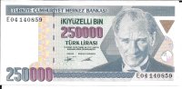 Billetes - Europa - Turquia - 207 - ebc+ - 1970 - 250000 liras - Num.ref: E04140859