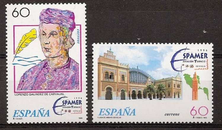 Sellos - Países - España - 2º Cent. (Series Completas) - Juan Carlos I - 1995 - 3404/05 - ** - Click en la imagen para cerrar